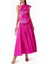 Trusley Rosette Pleated Gown, Pembe Tek Omuz Abiye 2