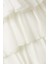 Spenmoss Pleated Mini Elbise, Beyaz Kırpıklı Tasarım 4