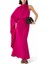 Flintshire Maxi Dress, Saten ve Tek Kollu Şık Gece Elbisesi 3