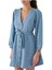 Denim Nolan Mini Elbise, Uzun Kollu, Kuşaklı, %100 Pamuk Günlük Şıklık 2