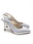 Zizi Burbu Kapalı Arkası Açık Topuklu Kadın Ayakkabı Gumüş 4