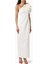 Wynyard Tek Omuzlu Maxi Elbise, Beyaz Rozet Detaylı 1