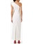 Wynyard Tek Omuzlu Maxi Elbise, Beyaz Rozet Detaylı 2