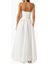 Sageston Pileli Gown, Beyaz Minimal ve Şık Abiye Elbise 2