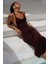 Enora Maxi Dress - Şık Cowl Neck, Açık Sırt ve Beaded Detay ile 2
