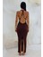 Enora Maxi Dress - Şık Cowl Neck, Açık Sırt ve Beaded Detay ile 3