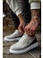 J040 Bağcıklı Ortopedik Taban Erkek Günlük Süet Sneaker Spor Ayakkabı Bt Taş Gri 2