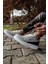 J040 Bağcıklı Ortopedik Taban Erkek Günlük Süet Sneaker Spor Ayakkabı Bt Taş Gri 5
