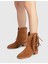 Ankie Hakiki Süet Deri Kadın Taba Topuklu Bot 2