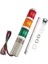D50 Işıklı Kolon 24VDC Led Flaşör Buzzer Kırmızı Yeşil Sarı MST-54173 2
