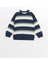 Bisiklet Yaka Uzun Kollu Çizgili Erkek Çocuk Sweatshirt 1