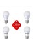 LED Ampul Beyaz Renk 9 Watt Tasarruflu 4lü Paket Ampül 1