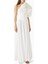 Whittington Pileli Gown, Beyaz, Zarif Tek Omuz Abiye 1