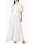 Whittington Pileli Gown, Beyaz, Zarif Tek Omuz Abiye 3