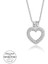Swarovski Taşlı Gümüş Kalp Bayan Kolye 1