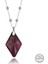 Swarovski Crystal Taşlı Ametist Top Zincir Gümüş Kadın Kolye 1