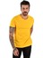 Hardal Sarısı Erkek/Unisex Slim Fit Dar Kesim Bisiklet Yaka Pamuklu Likralı Basic Tişört 1801131 1
