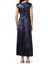 Pithill Navy Metal Pileli Maxi Elbise 2