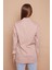 Yakalı Kolu Katlamalı Cep Kapaklı Salaş Boyfriend Oversize Hafif Likralı Kumaş Blazer Ceket -Bej 3