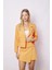 Kadın Yakalı Flato Cepli Uzun Kol Kruvaze Anvelop Hafif Likralı Kumaş Blazer Ceket-Mango 2