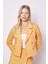 Kadın Yakalı Flato Cepli Uzun Kol Kruvaze Anvelop Hafif Likralı Kumaş Blazer Ceket-Mango 4