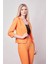 Yakalı Flato Cepli Capri Truvakar Kol Kısa Blazer Hafif Likralı Pamuklu Kumaş Ceket-Mango 4