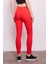 Power Strech Likralı Dar Kesim Yüksek Bel Beli Lastikli Bilek Boy Kumaş Pantolon-Mercan 4