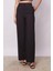 Yüksek Bel Yan Cepli Bol Paça Palazzo Pantolon -Siyah 3