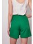 Kadın Yüksek Bel Dokuma Kumaş Midi Boy Şort Etek (BOY:38CM +-2cm)-B.yeşil 5