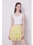 Yazlık Kumaş Fırfırlı Diz Üstü Mykonos Etek-Sarı 5