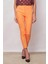 Yüksek Bel Cepli Paçası Yırtmaçlı Bilek Boy Hafif Likralı Kumaş Şık Ofis Pantolon-Mango 3