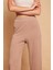 Yüksek Bel Yan Cepli Yürüyüş Triko Pantolon-Koyu Bej 5