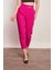 Yüksek Bel Kalın Kemerli Yan Cepli Pileli Havuç Paça Hafif Likralı Kumaş Pantolon-Açık Magenta 9