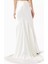 Hourston Satin Maxi Etek, Beyaz Kuyruklu Uzun Etek 2