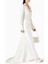 Hourston Satin Maxi Etek, Beyaz Kuyruklu Uzun Etek 3