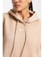 Sportswear Phoenix Fleece Oversize Pullover Hoodie Kadın Kapüşonlu Bol Kesim Sweatshirt Bej 3