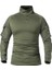 Erkekler Uzun Kollu Savaş Gömlek 1/4 Zipper Ripstop Pamuk Taktik Gömlek Lacivert Camoufalge T Shirt Renk: Ordu Yeşil/boyut: Cn L (Yurt Dışından) 1