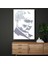 Modern Çizgi Atatürk - Mavi Beyaz Grafik Cam Tablo 1