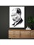 Nokta Çizim Atatürk - Beyaz Fonda Profil Cam Tablo 1