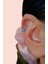 Gökkuşağı Figürlü Piercing | Zirkon Taşlı Gümüş Renkli Çelik Takı 1