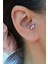 Bombeli Gümüş Renk Halka Piercing | Tragus, Helix, Kıkırdak Uyumlu 5