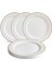Porselen Görünümlü Altın Yaldızlı Plastik Tabak 19 cm 6'lı Set 2