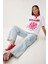 Oversize Baskılı Örme T-Shirt 1