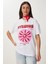 Oversize Baskılı Örme T-Shirt 4