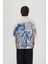 Original Eagle Artwork ile Relaxed Fit Domrebel Camp Shirt - %70 Rayon & %30 Tencel 4