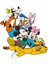 Kız Çocuk Disney Arkadaslar Baskılı Beyaz Siyah Gri Tshirt 5 6 7 8 9 10 11 12 13 14 Yaş 2