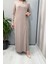 Dik Yaka Düğme Detaylı Elbise Mink T25Y-4023 3
