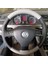 Dikişli Direksiyon Kılıfı Noktalı Deri Gri Deri Siyah Dikişli Vw Passat Için 2006-2012 2