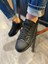 J044 Bağcıklı Ortopedik Taban Erkek Kapitone Desenli Günlük Sneaker Spor Ayakkabı St Siyah 5