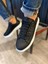 J044 Bağcıklı Ortopedik Taban Erkek Kapitone Desenli Günlük Sneaker Spor Ayakkabı Bt Siyah 3